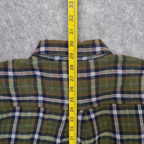 Levis  Sherpa Lined Flannel Shirt Men's L Shacket‎ Jacket Green Plaid Workwear - Picture 8 of 10